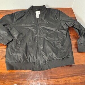 Gap‎ Men's XL Black Bomber Jacket Water Resistant Windproof Casual
